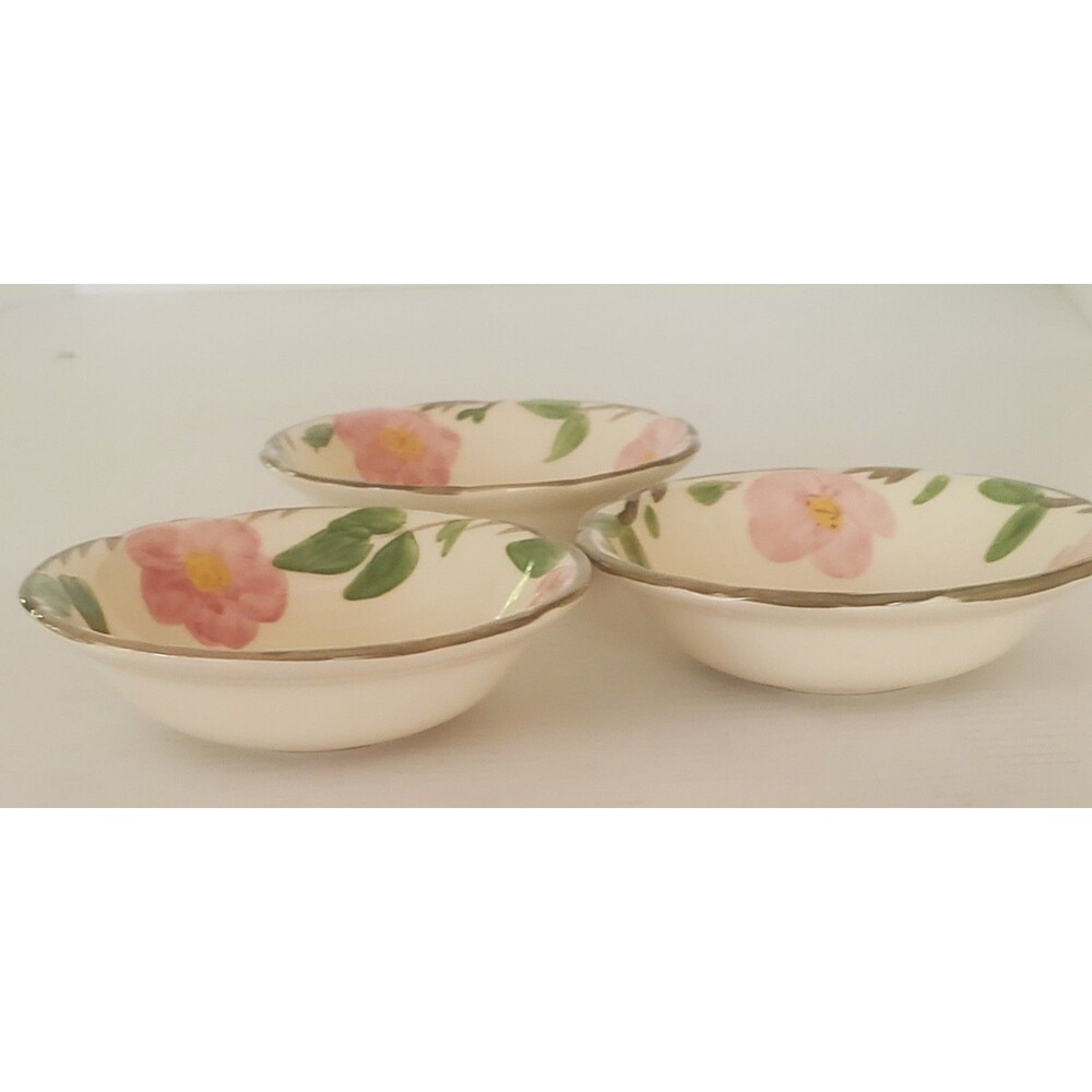 Franciscan Desert Rose Fruit Dessert Bowl Set of 3 England Pink - Picture 7 of 12